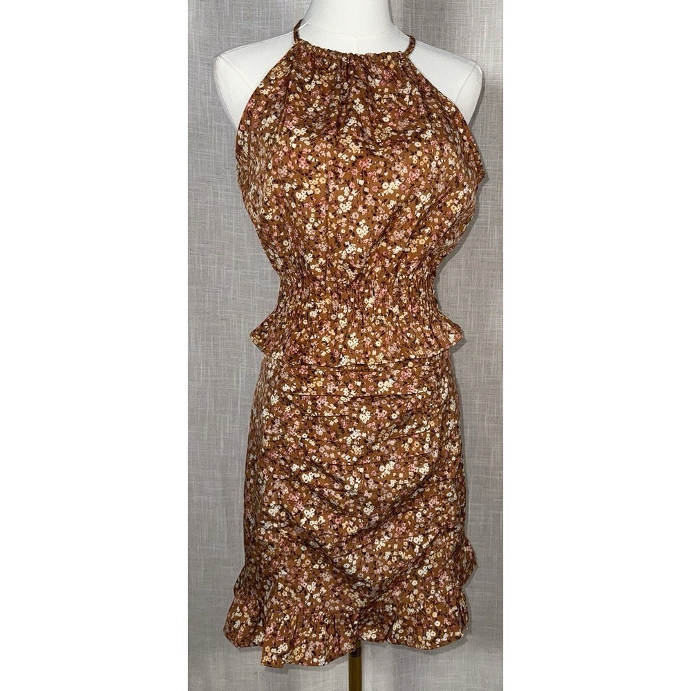 Paper Crane Women's‎ Medium Floral Boho Print Skirt 2 piece Set